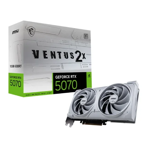MSI GeForce RTX 5070 12G VENTUS 2X OC GDDR7 Graphics Card (White)